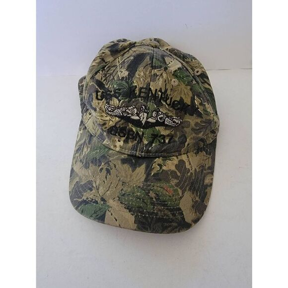 Otto Flex USS Men's Kentucky Hat Camouflage Cap Embroidered Green Size L-XL - Picture 1 of 4